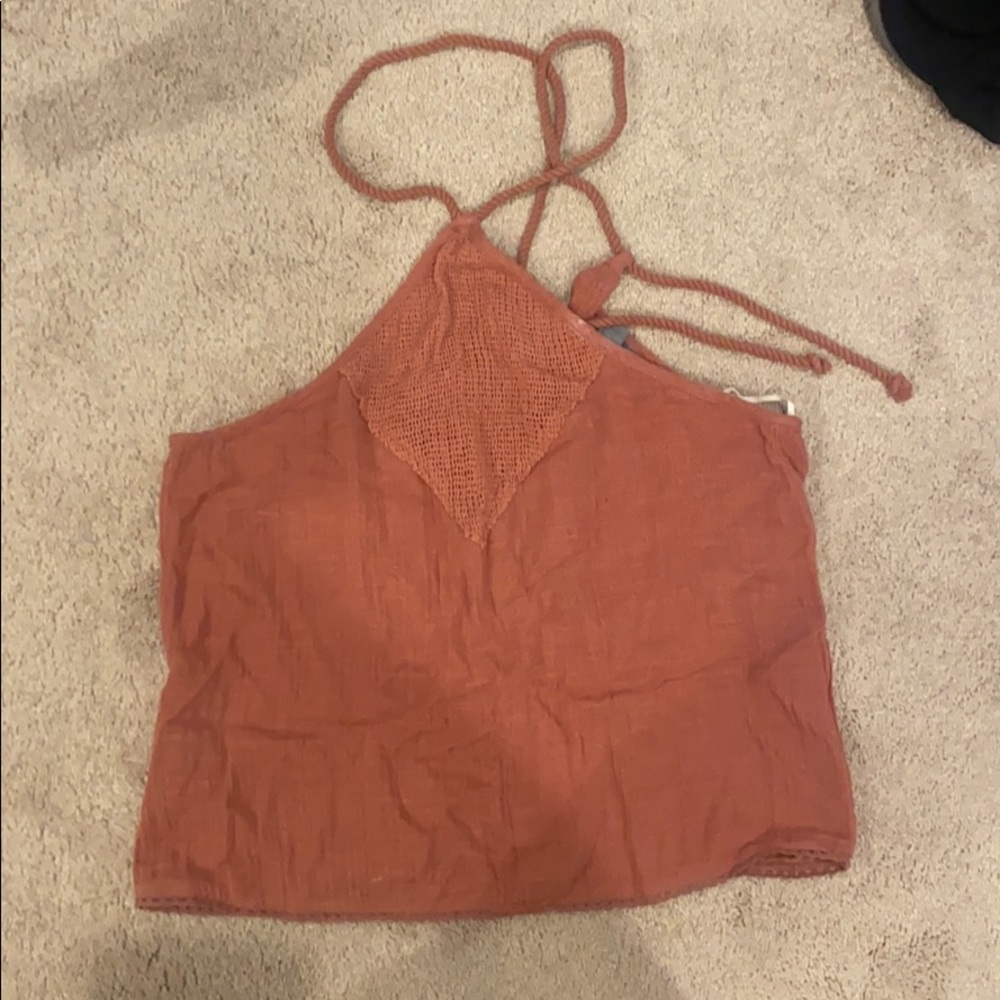 Aerie XS Peach Halter Tank